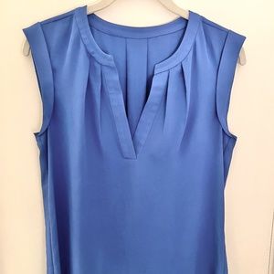 JCrew Blue VNeck Work Blouse Tank